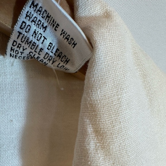 Nikki Valenti Womens Blazer Jacket Size L Linen Cotton Blend Pockets Buttons - Picture 10 of 12